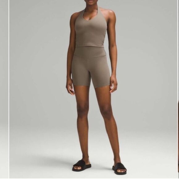 Lululemon Align High Rise High Waist Bike Short 6" Nomad Beige size 2 - Picture 1 of 10